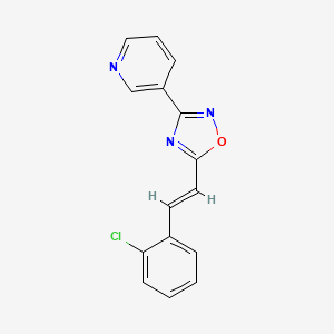 5-[(E)-2-(2-chlorophenyl)ethenyl]-3-pyridin-3-yl-1,2,4-oxadiazole