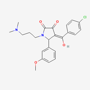 4-(4-chlorobenzoyl)-1-[3-(dimethylamino)propyl]-3-hydroxy-5-(3-methoxyphenyl)-1,5-dihydro-2H-pyrrol-2-one