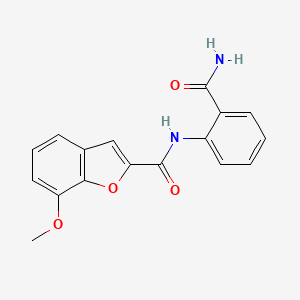 N-(2-carbamoylphenyl)-7-methoxy-1-benzofuran-2-carboxamide