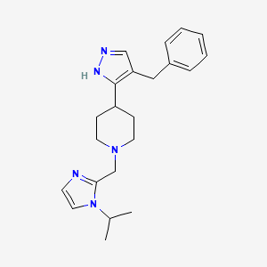 4-(4-benzyl-1H-pyrazol-5-yl)-1-[(1-isopropyl-1H-imidazol-2-yl)methyl]piperidine