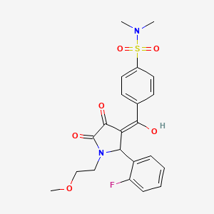 4-{[2-(2-fluorophenyl)-4-hydroxy-1-(2-methoxyethyl)-5-oxo-2,5-dihydro-1H-pyrrol-3-yl]carbonyl}-N,N-dimethylbenzenesulfonamide