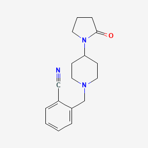 molecular formula C17H21N3O B5279523 2-{[4-(2-oxopyrrolidin-1-yl)piperidin-1-yl]methyl}benzonitrile 