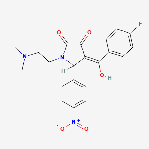 1-[2-(dimethylamino)ethyl]-4-[(4-fluorophenyl)carbonyl]-3-hydroxy-5-(4-nitrophenyl)-1,5-dihydro-2H-pyrrol-2-one