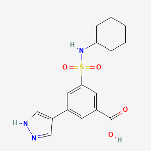 3-[(cyclohexylamino)sulfonyl]-5-(1H-pyrazol-4-yl)benzoic acid