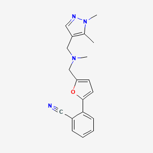 2-(5-{[[(1,5-dimethyl-1H-pyrazol-4-yl)methyl](methyl)amino]methyl}-2-furyl)benzonitrile