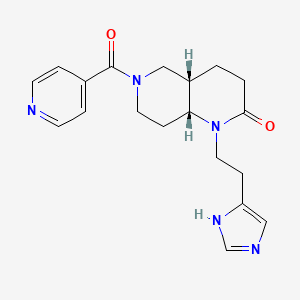 (4aS*,8aR*)-1-[2-(1H-imidazol-4-yl)ethyl]-6-isonicotinoyloctahydro-1,6-naphthyridin-2(1H)-one