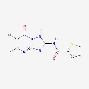 N-{6-CHLORO-7-HYDROXY-5-METHYL-[1,2,4]TRIAZOLO[1,5-A]PYRIMIDIN-2-YL}THIOPHENE-2-CARBOXAMIDE