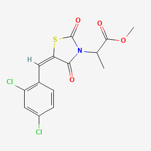 methyl 2-[(5E)-5-(2,4-dichlorobenzylidene)-2,4-dioxo-1,3-thiazolidin-3-yl]propanoate