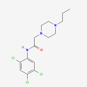 molecular formula C15H20Cl3N3O B5279591 2-(4-propylpiperazin-1-yl)-N-(2,4,5-trichlorophenyl)acetamide 