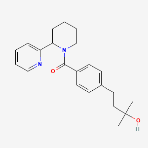 molecular formula C22H28N2O2 B5279613 2-methyl-4-(4-{[2-(2-pyridinyl)-1-piperidinyl]carbonyl}phenyl)-2-butanol 