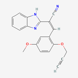 (2Z)-2-(1H-benzimidazol-2-yl)-3-[5-methoxy-2-(prop-2-yn-1-yloxy)phenyl]prop-2-enenitrile