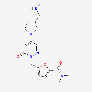 5-{[4-[3-(aminomethyl)-1-pyrrolidinyl]-6-oxo-1(6H)-pyridazinyl]methyl}-N,N-dimethyl-2-furamide hydrochloride