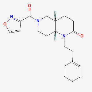 molecular formula C20H27N3O3 B5279644 (4aS*,8aR*)-1-(2-cyclohex-1-en-1-ylethyl)-6-(isoxazol-3-ylcarbonyl)octahydro-1,6-naphthyridin-2(1H)-one 