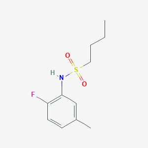 molecular formula C11H16FNO2S B5279645 N-(2-fluoro-5-methylphenyl)butane-1-sulfonamide 