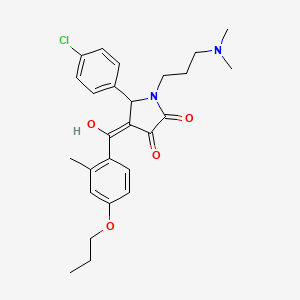 5-(4-chlorophenyl)-1-[3-(dimethylamino)propyl]-3-hydroxy-4-(2-methyl-4-propoxybenzoyl)-2,5-dihydro-1H-pyrrol-2-one