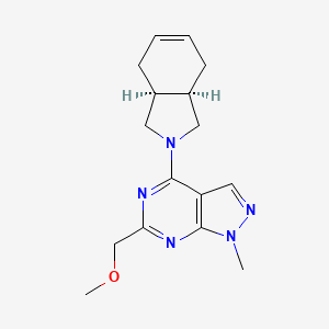 4-[(3aR*,7aS*)-1,3,3a,4,7,7a-hexahydro-2H-isoindol-2-yl]-6-(methoxymethyl)-1-methyl-1H-pyrazolo[3,4-d]pyrimidine