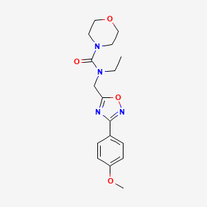 molecular formula C17H22N4O4 B5279676 N-ethyl-N-{[3-(4-methoxyphenyl)-1,2,4-oxadiazol-5-yl]methyl}morpholine-4-carboxamide 