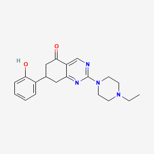 molecular formula C20H24N4O2 B5279681 2-(4-ethylpiperazin-1-yl)-7-(2-hydroxyphenyl)-7,8-dihydroquinazolin-5(6H)-one 