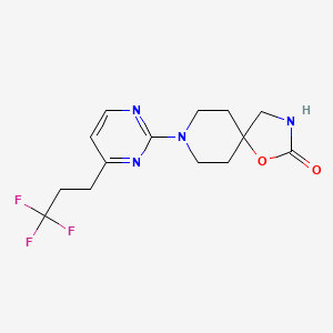 8-[4-(3,3,3-trifluoropropyl)pyrimidin-2-yl]-1-oxa-3,8-diazaspiro[4.5]decan-2-one