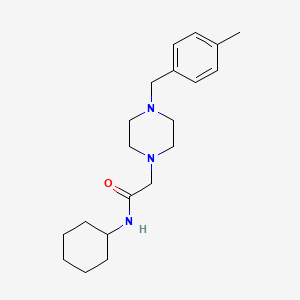 N-CYCLOHEXYL-2-{4-[(4-METHYLPHENYL)METHYL]PIPERAZIN-1-YL}ACETAMIDE