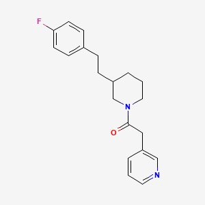 3-(2-{3-[2-(4-fluorophenyl)ethyl]-1-piperidinyl}-2-oxoethyl)pyridine