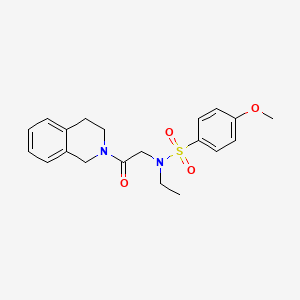 N-[2-(3,4-dihydroisoquinolin-2(1H)-yl)-2-oxoethyl]-N-ethyl-4-methoxybenzenesulfonamide