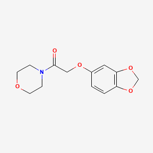 molecular formula C13H15NO5 B5279750 4-[(1,3-benzodioxol-5-yloxy)acetyl]morpholine 