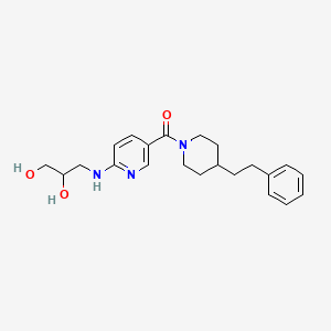 3-[(5-{[4-(2-phenylethyl)piperidin-1-yl]carbonyl}pyridin-2-yl)amino]propane-1,2-diol