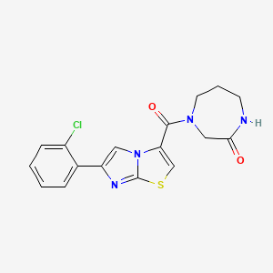 4-{[6-(2-chlorophenyl)imidazo[2,1-b][1,3]thiazol-3-yl]carbonyl}-1,4-diazepan-2-one