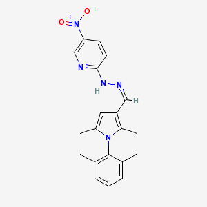 1-(2,6-dimethylphenyl)-2,5-dimethyl-1H-pyrrole-3-carbaldehyde (5-nitro-2-pyridinyl)hydrazone