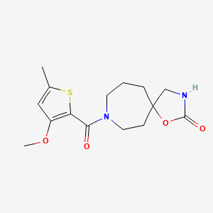 molecular formula C15H20N2O4S B5279800 8-[(3-methoxy-5-methyl-2-thienyl)carbonyl]-1-oxa-3,8-diazaspiro[4.6]undecan-2-one 