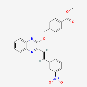 methyl 4-[({3-[2-(3-nitrophenyl)vinyl]-2-quinoxalinyl}oxy)methyl]benzoate