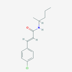 molecular formula C14H18ClNO B5279833 (2E)-3-(4-chlorophenyl)-N-(pentan-2-yl)prop-2-enamide 