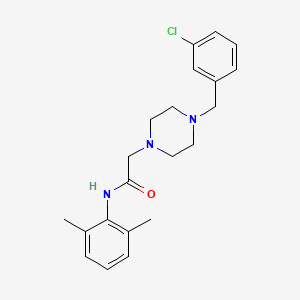 molecular formula C21H26ClN3O B5279842 2-[4-(3-chlorobenzyl)-1-piperazinyl]-N-(2,6-dimethylphenyl)acetamide 