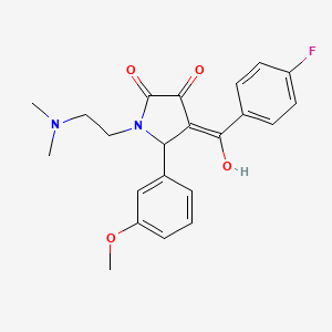 molecular formula C22H23FN2O4 B5279861 1-[2-(dimethylamino)ethyl]-4-(4-fluorobenzoyl)-3-hydroxy-5-(3-methoxyphenyl)-1,5-dihydro-2H-pyrrol-2-one 