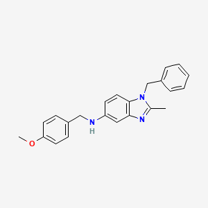 molecular formula C23H23N3O B5279885 1-BENZYL-N-[(4-METHOXYPHENYL)METHYL]-2-METHYL-1H-1,3-BENZODIAZOL-5-AMINE 