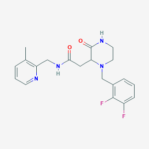 2-[1-[(2,3-difluorophenyl)methyl]-3-oxopiperazin-2-yl]-N-[(3-methylpyridin-2-yl)methyl]acetamide