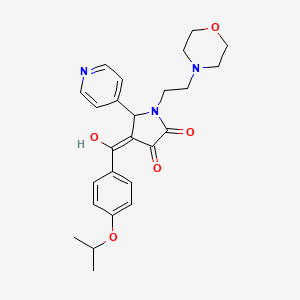 molecular formula C25H29N3O5 B5279934 3-hydroxy-4-(4-isopropoxybenzoyl)-1-[2-(4-morpholinyl)ethyl]-5-(4-pyridinyl)-1,5-dihydro-2H-pyrrol-2-one 