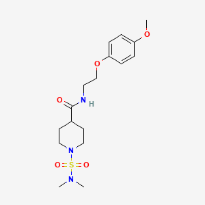 molecular formula C17H27N3O5S B5279977 1-[(dimethylamino)sulfonyl]-N-[2-(4-methoxyphenoxy)ethyl]-4-piperidinecarboxamide 