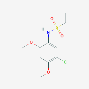 molecular formula C10H14ClNO4S B5280014 N-(5-chloro-2,4-dimethoxyphenyl)ethanesulfonamide 