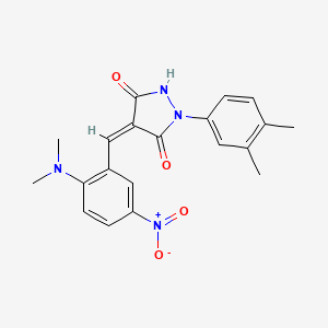 4-[2-(dimethylamino)-5-nitrobenzylidene]-1-(3,4-dimethylphenyl)-3,5-pyrazolidinedione