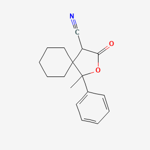 1-methyl-3-oxo-1-phenyl-2-oxaspiro[4.5]decane-4-carbonitrile