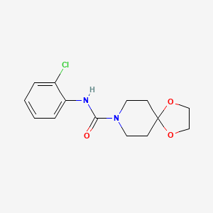 molecular formula C14H17ClN2O3 B5280065 N-(2-chlorophenyl)-1,4-dioxa-8-azaspiro[4.5]decane-8-carboxamide 