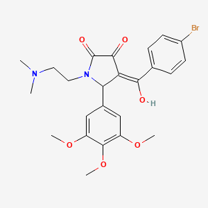 (4E)-4-[(4-bromophenyl)-hydroxymethylidene]-1-[2-(dimethylamino)ethyl]-5-(3,4,5-trimethoxyphenyl)pyrrolidine-2,3-dione