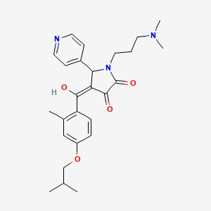 1-[3-(dimethylamino)propyl]-3-hydroxy-4-[2-methyl-4-(2-methylpropoxy)benzoyl]-5-(pyridin-4-yl)-2,5-dihydro-1H-pyrrol-2-one