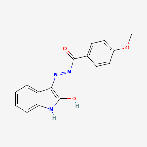 N'-[(3E)-2-hydroxy-3H-indol-3-ylidene]-4-methoxybenzohydrazide