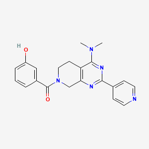 molecular formula C21H21N5O2 B5280099 3-{[4-(dimethylamino)-2-(4-pyridinyl)-5,8-dihydropyrido[3,4-d]pyrimidin-7(6H)-yl]carbonyl}phenol 