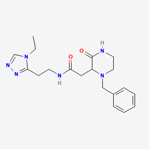 2-(1-benzyl-3-oxo-2-piperazinyl)-N-[2-(4-ethyl-4H-1,2,4-triazol-3-yl)ethyl]acetamide