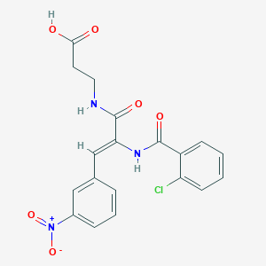 3-[[(Z)-2-[(2-chlorobenzoyl)amino]-3-(3-nitrophenyl)prop-2-enoyl]amino]propanoic acid