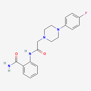 2-({2-[4-(4-FLUOROPHENYL)PIPERAZINO]ACETYL}AMINO)BENZAMIDE